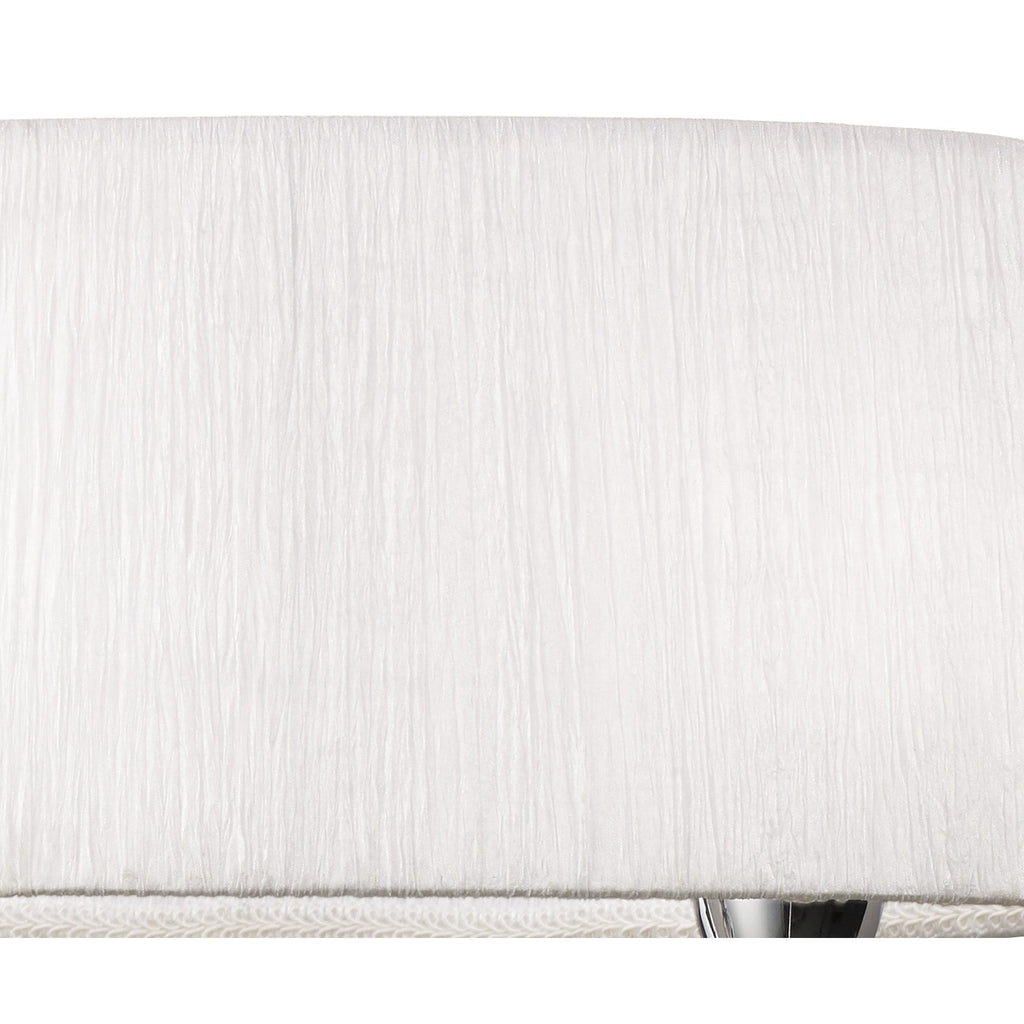 M1340/S Lucca Wall Lamp Switched 2 Light E27 Polished Chrome White Shade & Clear Crystal