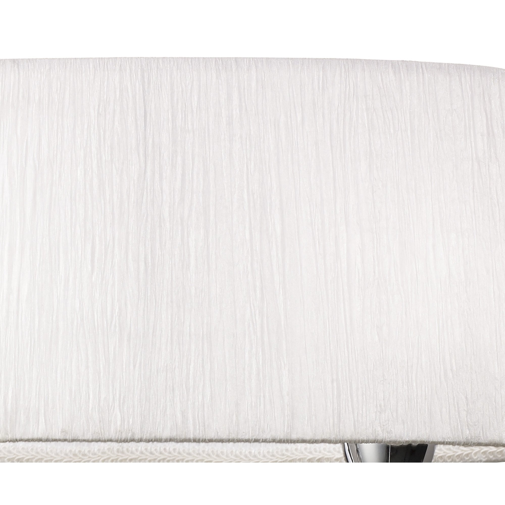 M1340/S Lucca Wall Lamp Switched 2 Light E27 Polished Chrome White Shade & Clear Crystal