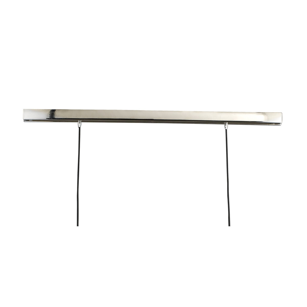 M1350 Lupin Linear Pendant 2 Light E27 Line Gloss Black/White Acrylic/Polished Chrome