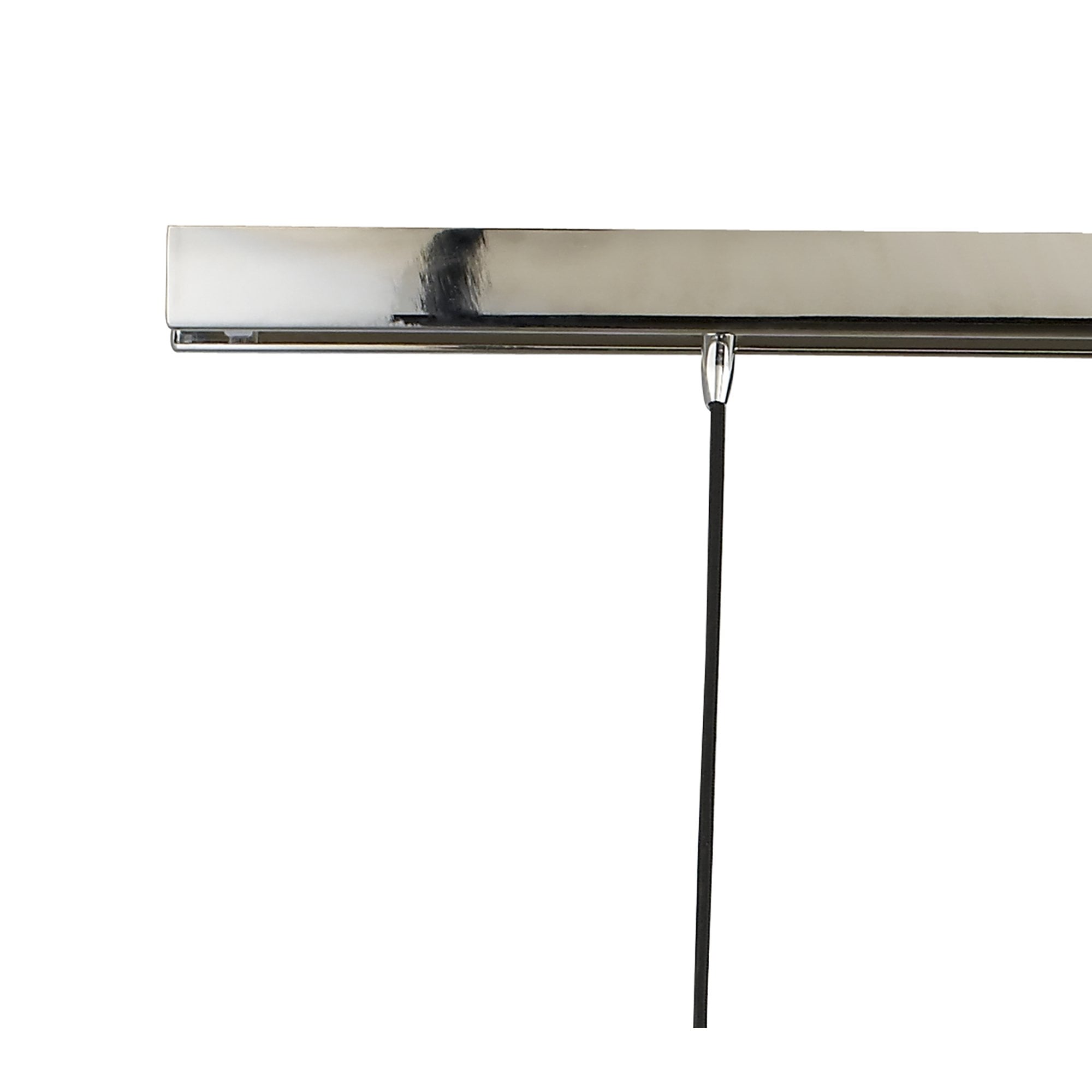 M1350 Lupin Linear Pendant 2 Light E27 Line Gloss Black/White Acrylic/Polished Chrome