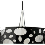 M1350 Lupin Linear Pendant 2 Light E27 Line Gloss Black/White Acrylic/Polished Chrome