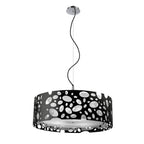 M1352 Lupin Pendant 4 Light E27 Gloss Black/White Acrylic/Polished Chrome