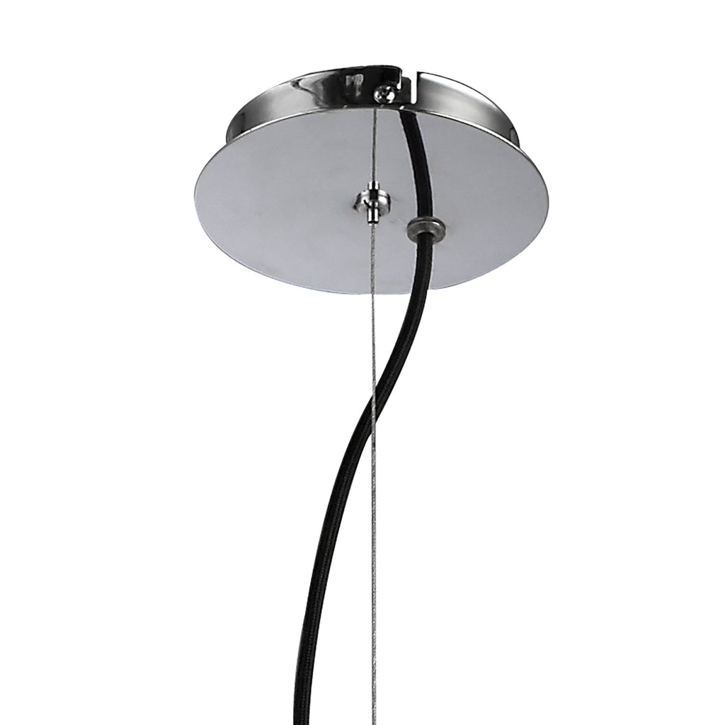 M1352 Lupin Pendant 4 Light E27 Gloss Black/White Acrylic/Polished Chrome