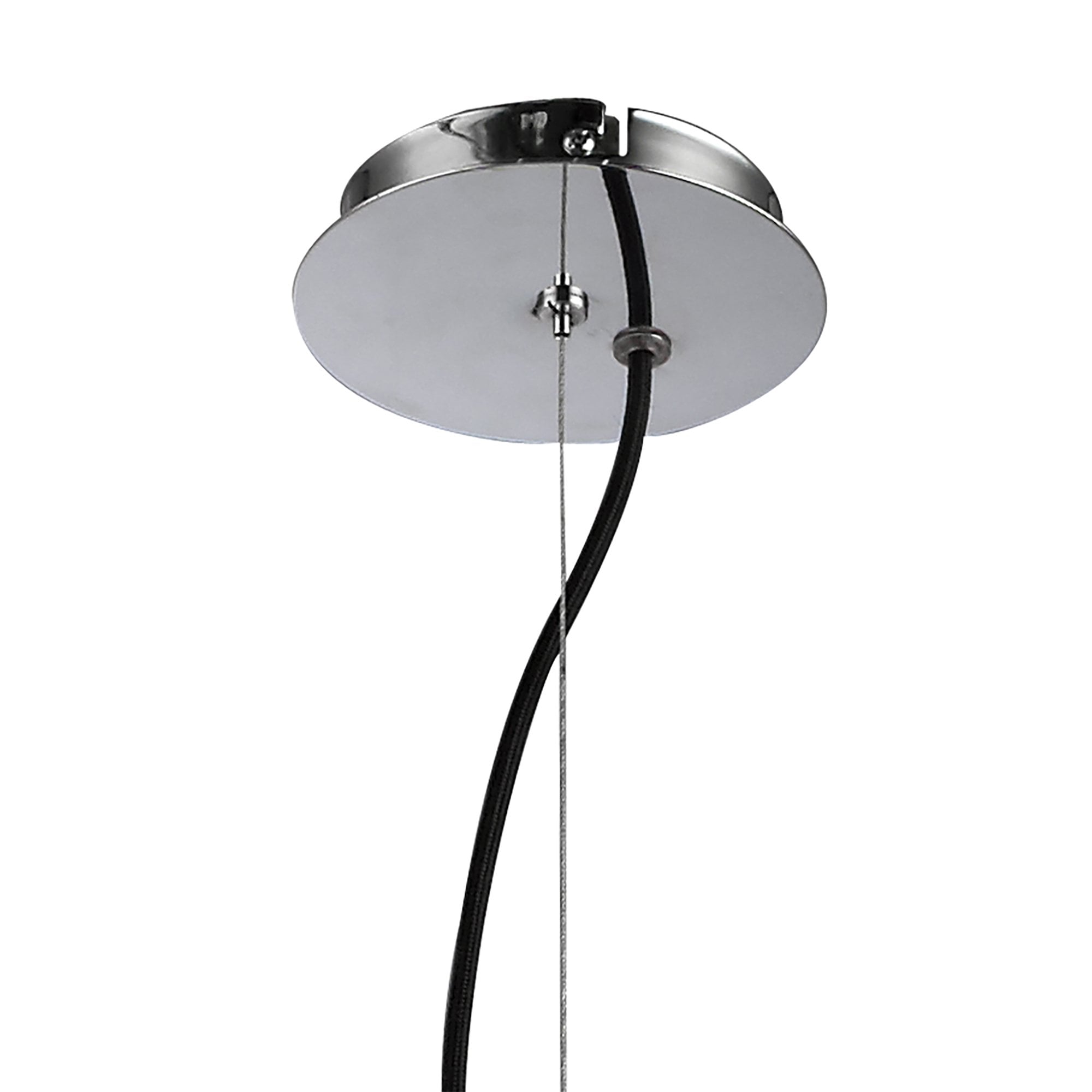 M1352 Lupin Pendant 4 Light E27 Gloss Black/White Acrylic/Polished Chrome