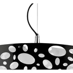 M1352 Lupin Pendant 4 Light E27 Gloss Black/White Acrylic/Polished Chrome