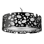M1352 Lupin Pendant 4 Light E27 Gloss Black/White Acrylic/Polished Chrome