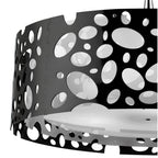 M1352 Lupin Pendant 4 Light E27 Gloss Black/White Acrylic/Polished Chrome