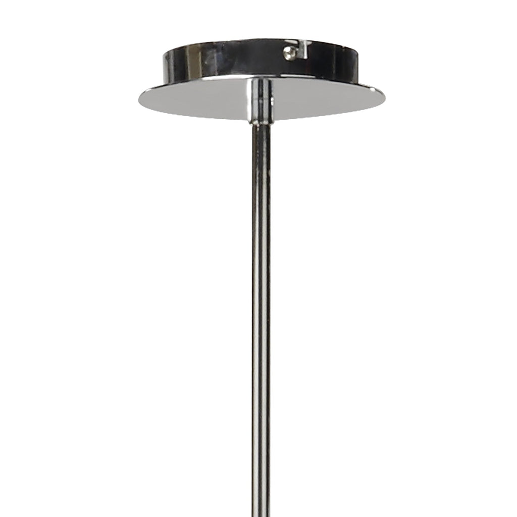M1358 Lupin Linear Pendant 2 Light E27 Gloss Black White Acrylic Polished Chrome