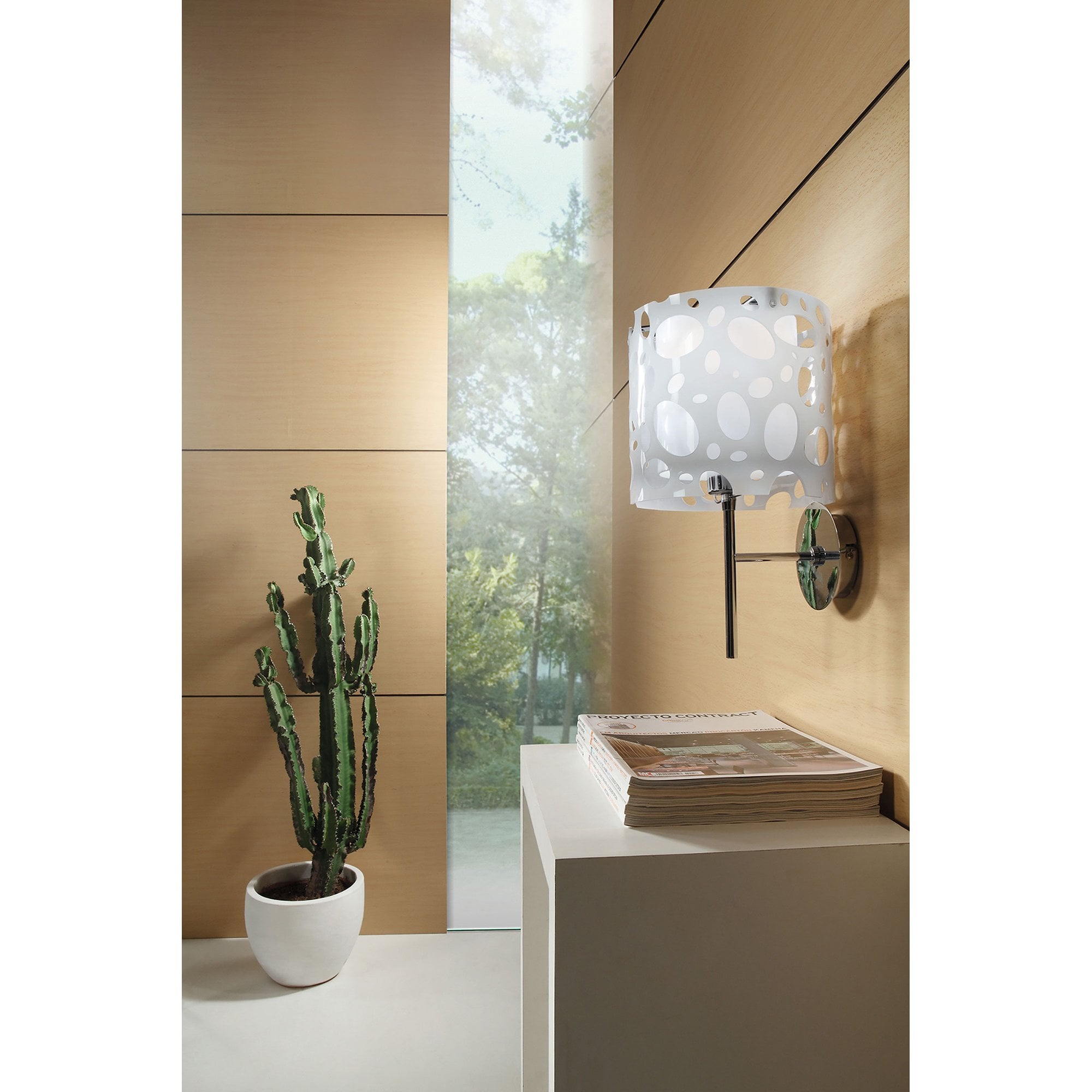 M1360 Lupin Linear Pendant 2 Light E27 Line Gloss White/White Acrylic/Polished Chrome