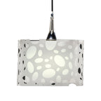 M1360 Lupin Linear Pendant 2 Light E27 Line Gloss White/White Acrylic/Polished Chrome