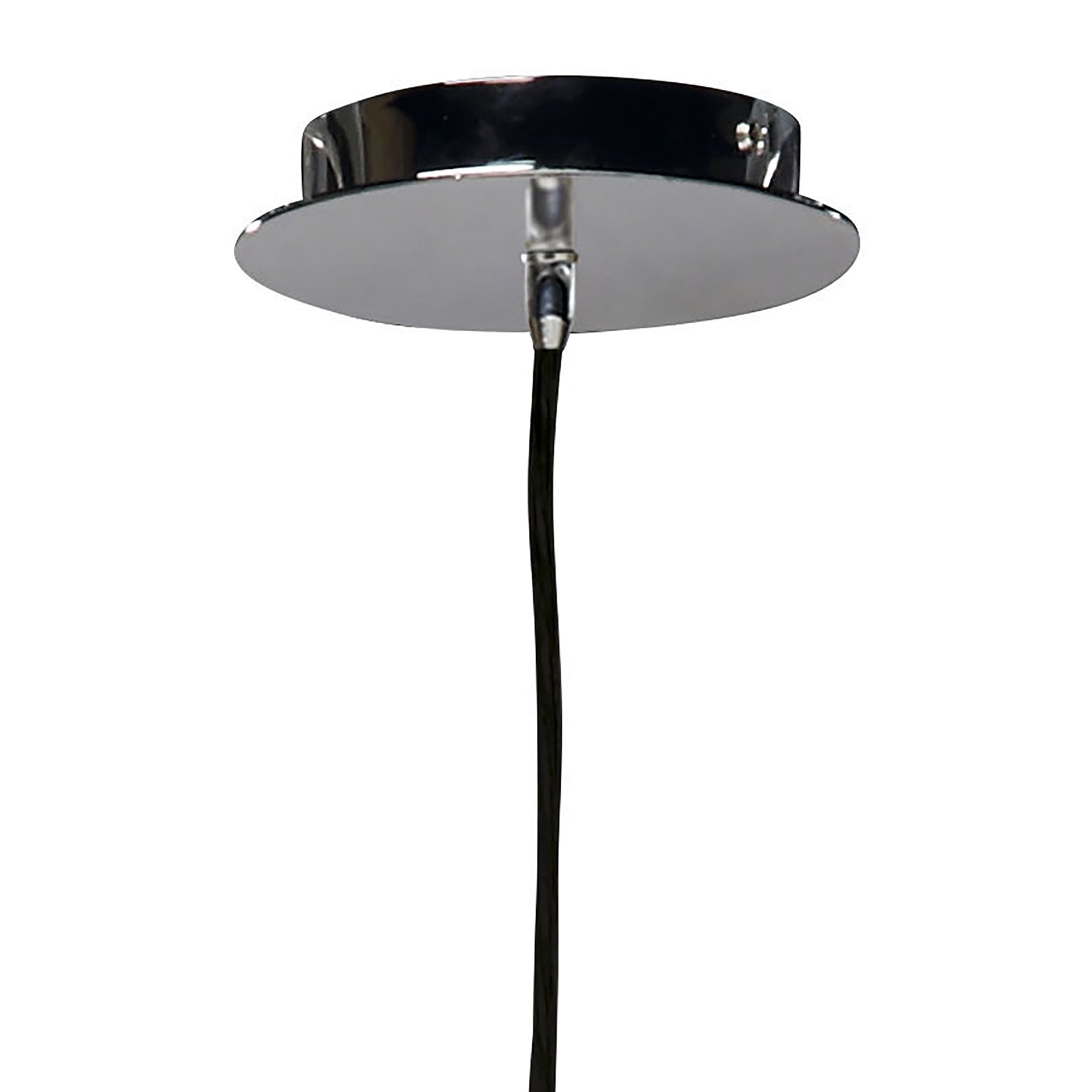 M1363 Lupin Pendant 1 Light E27 Gloss White/White Acrylic/Polished Chrome