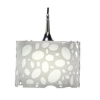M1363 Lupin Pendant 1 Light E27 Gloss White/White Acrylic/Polished Chrome