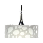 M1363 Lupin Pendant 1 Light E27 Gloss White/White Acrylic/Polished Chrome