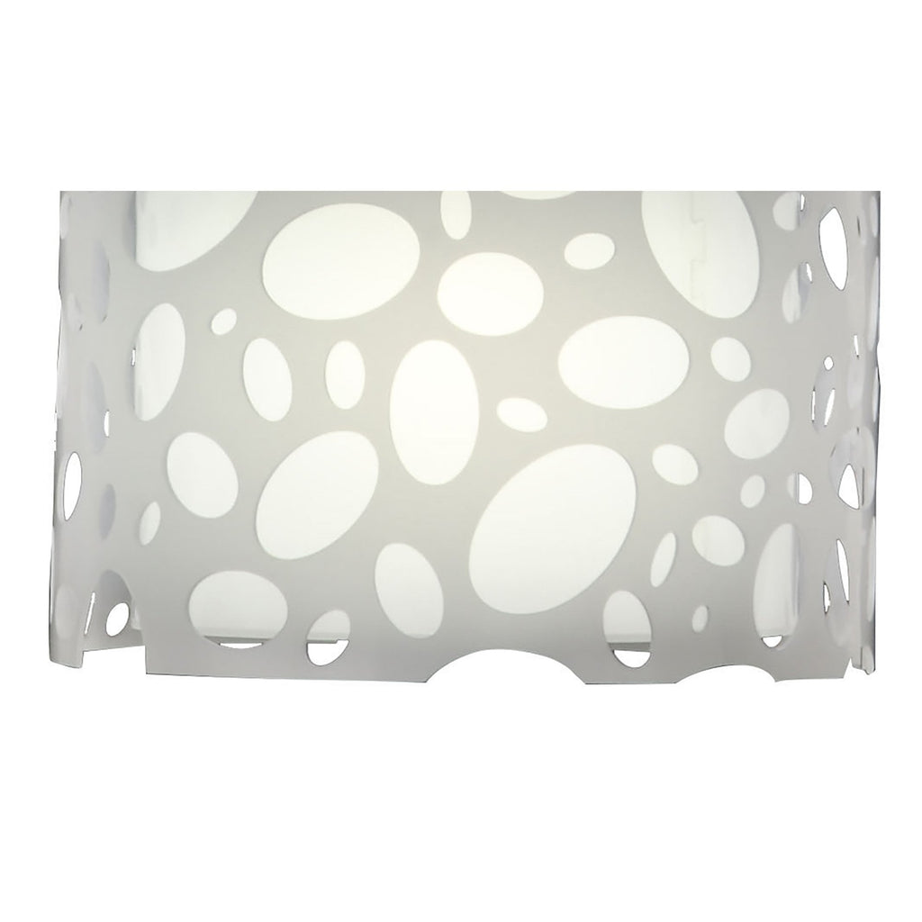 M1363 Lupin Pendant 1 Light E27 Gloss White/White Acrylic/Polished Chrome