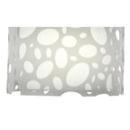 M1363 Lupin Pendant 1 Light E27 Gloss White/White Acrylic/Polished Chrome