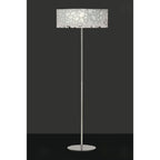M1368 Lupin Floor Lamp 4 Light E27 Gloss White/White Acrylic/Polished Chrome