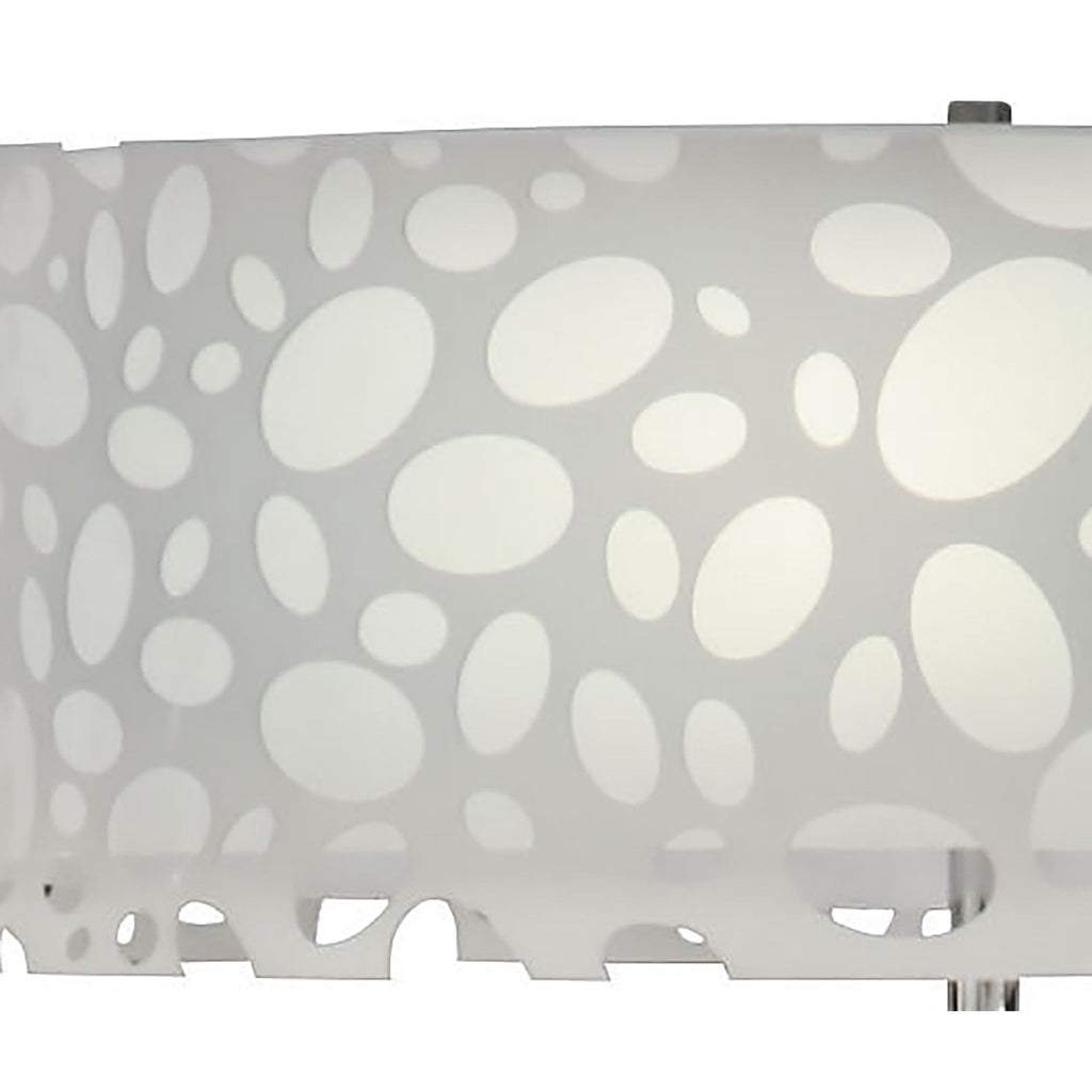 M1368 Lupin Floor Lamp 4 Light E27 Gloss White/White Acrylic/Polished Chrome