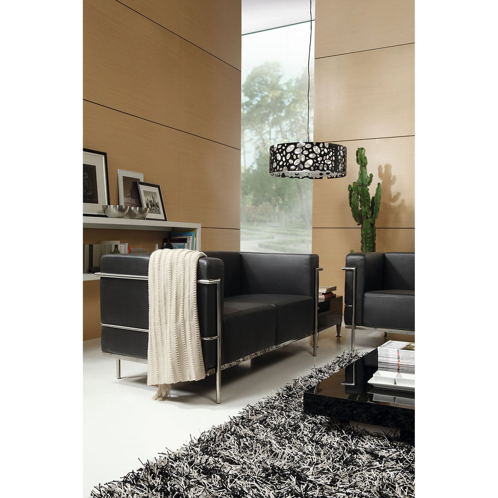M1369 Lupin Linear Pendant 2 Light E27 Line Large Gloss White White Acrylic Polished Chrome