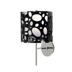 M1370 Lupin Wall Lamp 1 Light E27 Gloss Black/White Acrylic/Polished Chrome