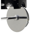 M1370 Lupin Wall Lamp 1 Light E27 Gloss Black/White Acrylic/Polished Chrome