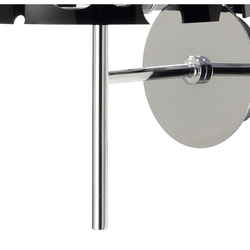 M1370 Lupin Wall Lamp 1 Light E27 Gloss Black/White Acrylic/Polished Chrome