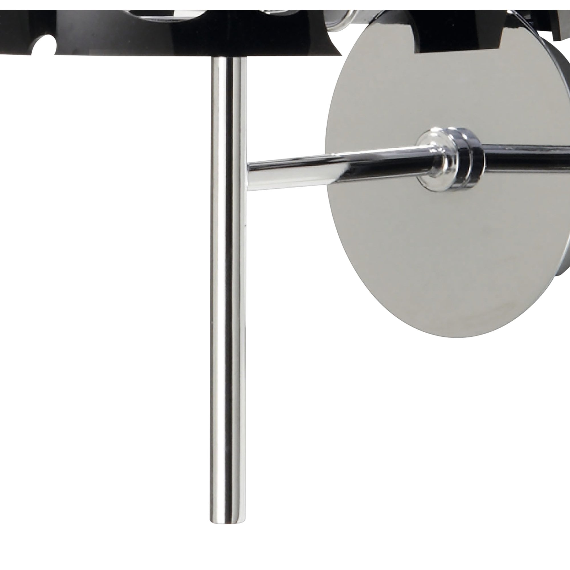 M1370 Lupin Wall Lamp 1 Light E27 Gloss Black/White Acrylic/Polished Chrome