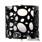 M1370 Lupin Wall Lamp 1 Light E27 Gloss Black/White Acrylic/Polished Chrome