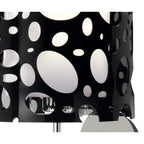 M1370 Lupin Wall Lamp 1 Light E27 Gloss Black/White Acrylic/Polished Chrome