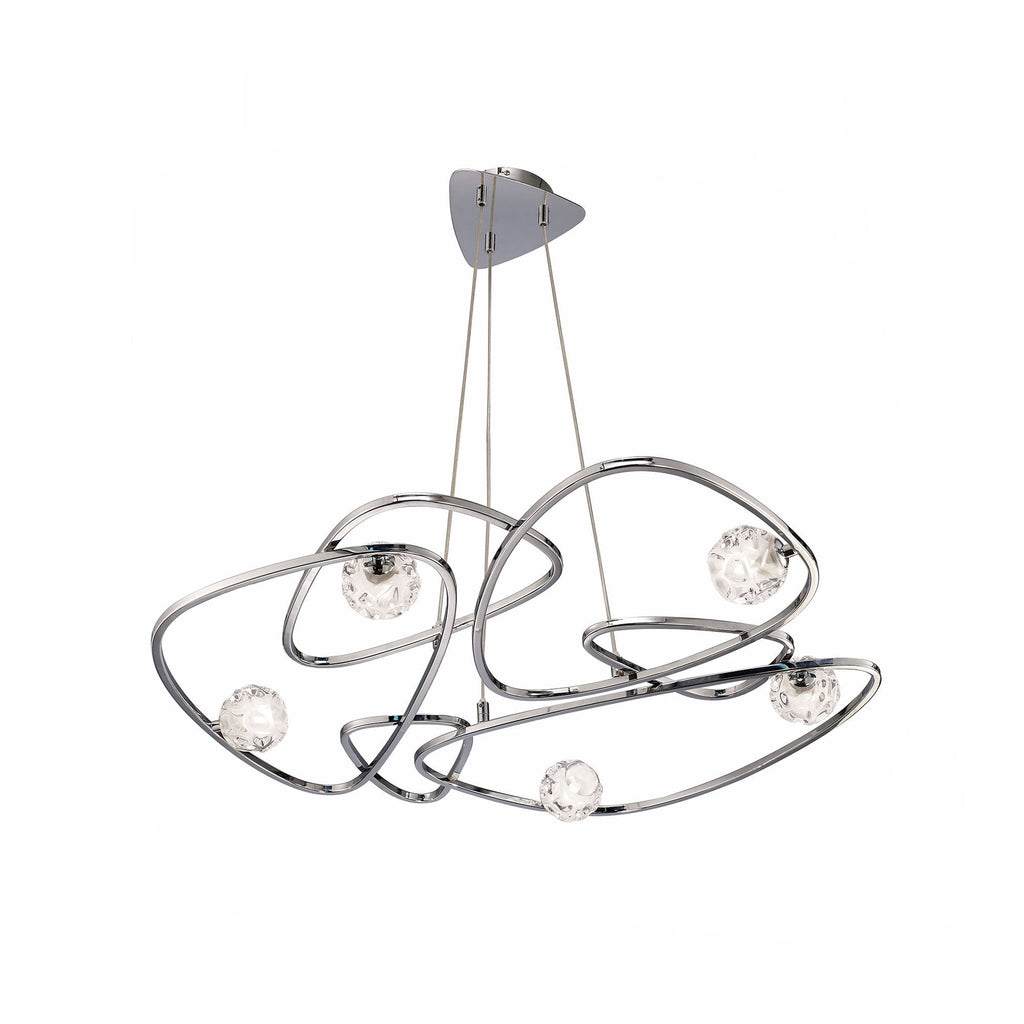 M5011 Lux Pendant 5 Light G9 Polished Chrome