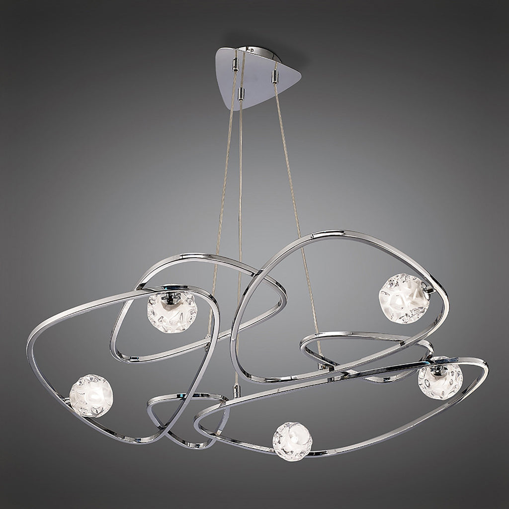 M5011 Lux Pendant 5 Light G9 Polished Chrome