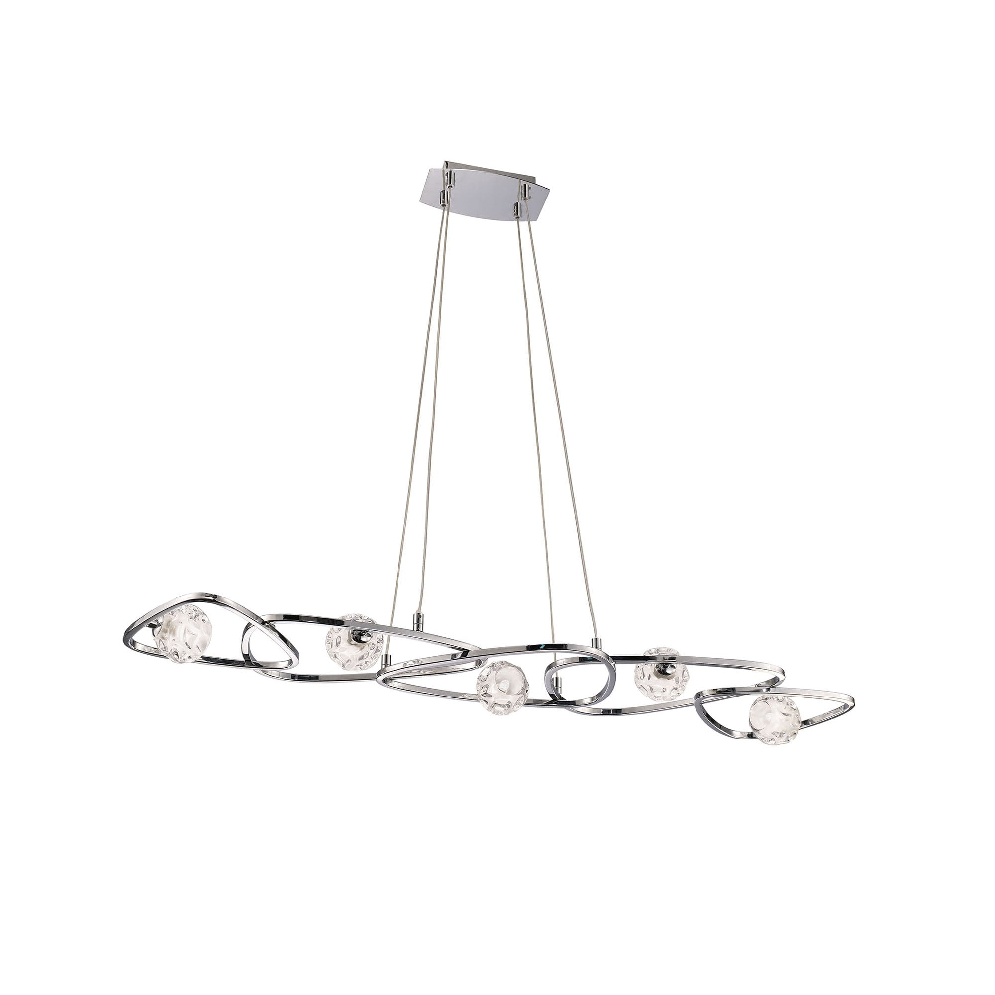 M5012 Lux Linear Pendant 5 Light G9 Line Polished Chrome