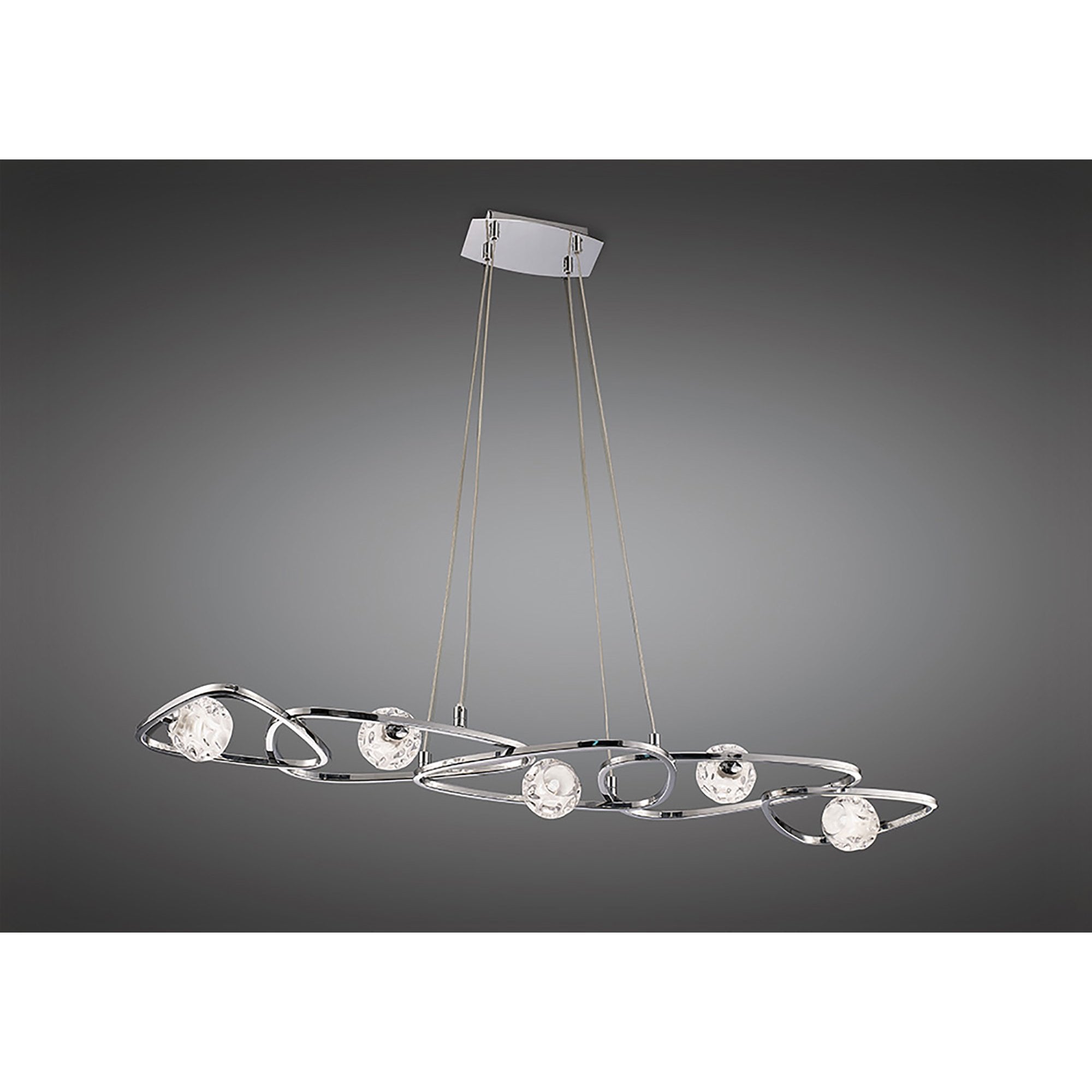 M5012 Lux Linear Pendant 5 Light G9 Line Polished Chrome