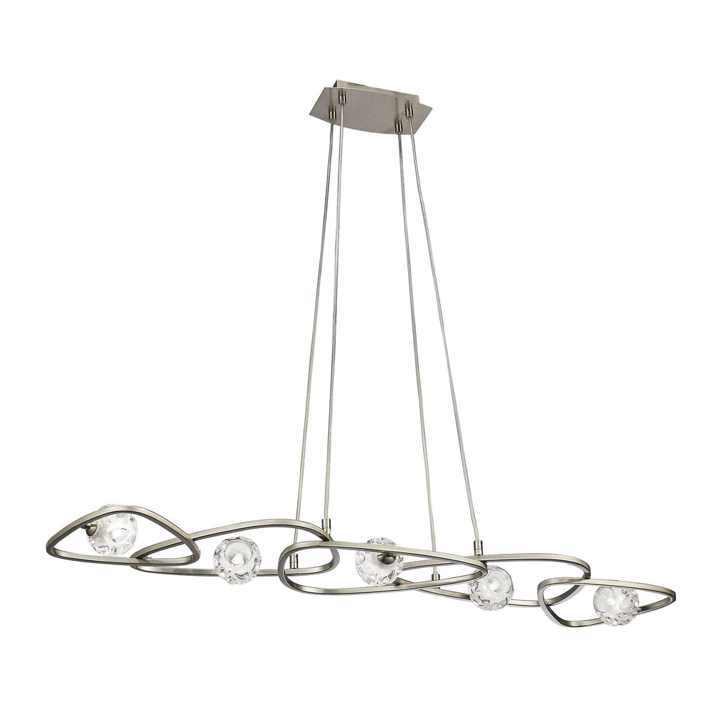 M5012 Lux Linear Pendant 5 Light G9 Line Polished Chrome