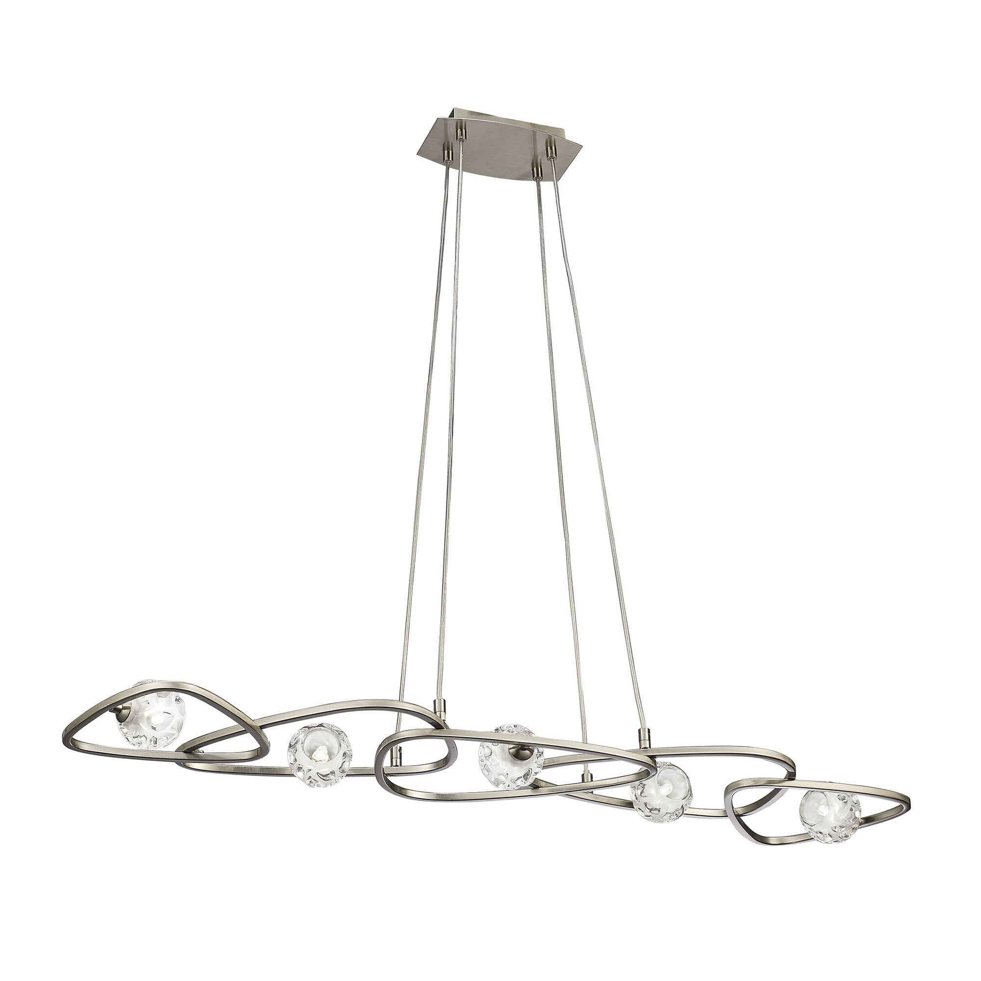 M5012 Lux Linear Pendant 5 Light G9 Line Polished Chrome