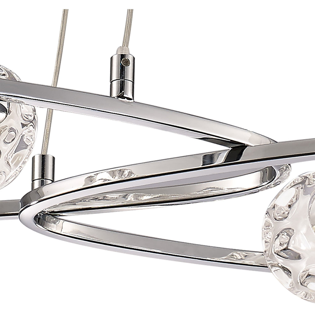 M5012 Lux Linear Pendant 5 Light G9 Line Polished Chrome