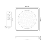 M5920 Male Flush 65cm Square 40W LED -6500K Tuneable Remote Control Chrome / White / Acrylic