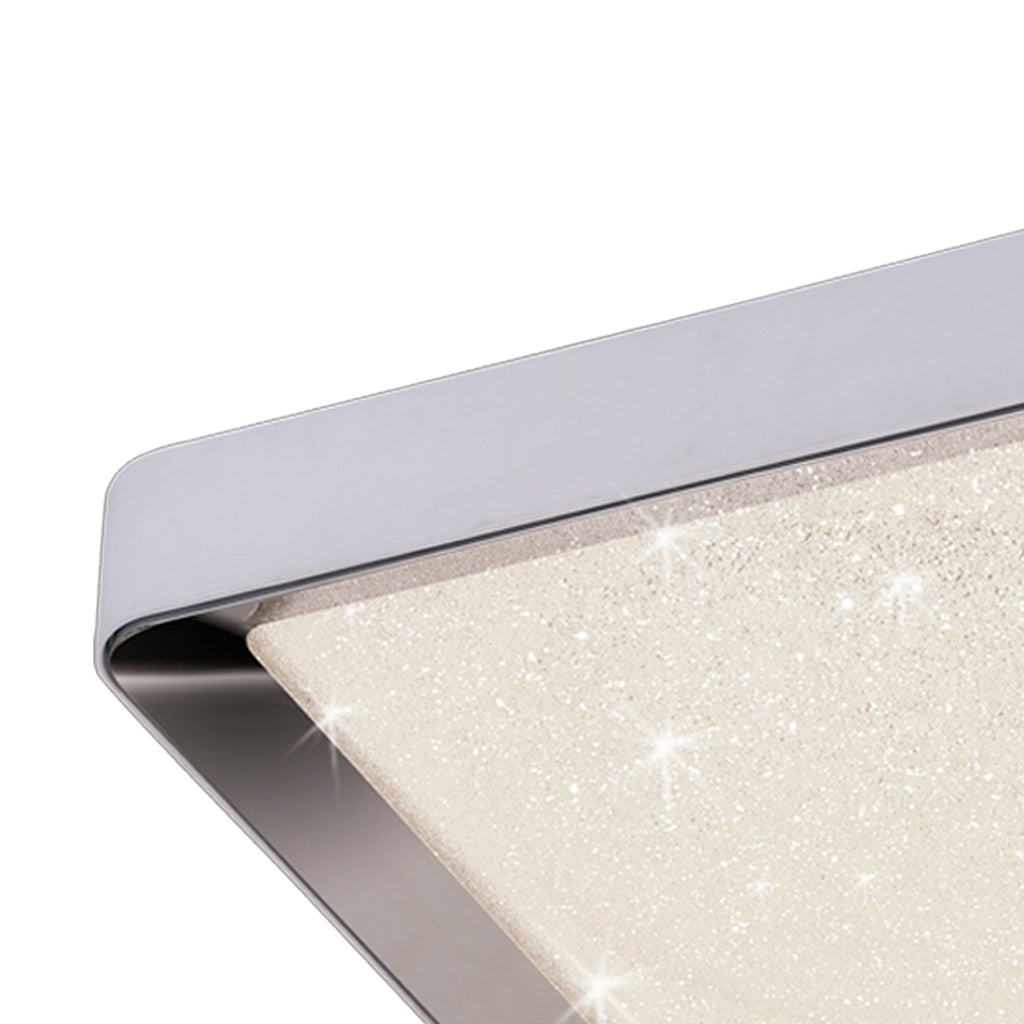 M5920 Male Flush 65cm Square 40W LED -6500K Tuneable Remote Control Chrome / White / Acrylic