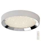M5922 Male Flush 65cm Round 40W LED -6500K Tuneable Remote Control Chrome / White / Acrylic