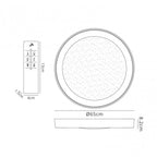 M5922 Male Flush 65cm Round 40W LED -6500K Tuneable Remote Control Chrome / White / Acrylic
