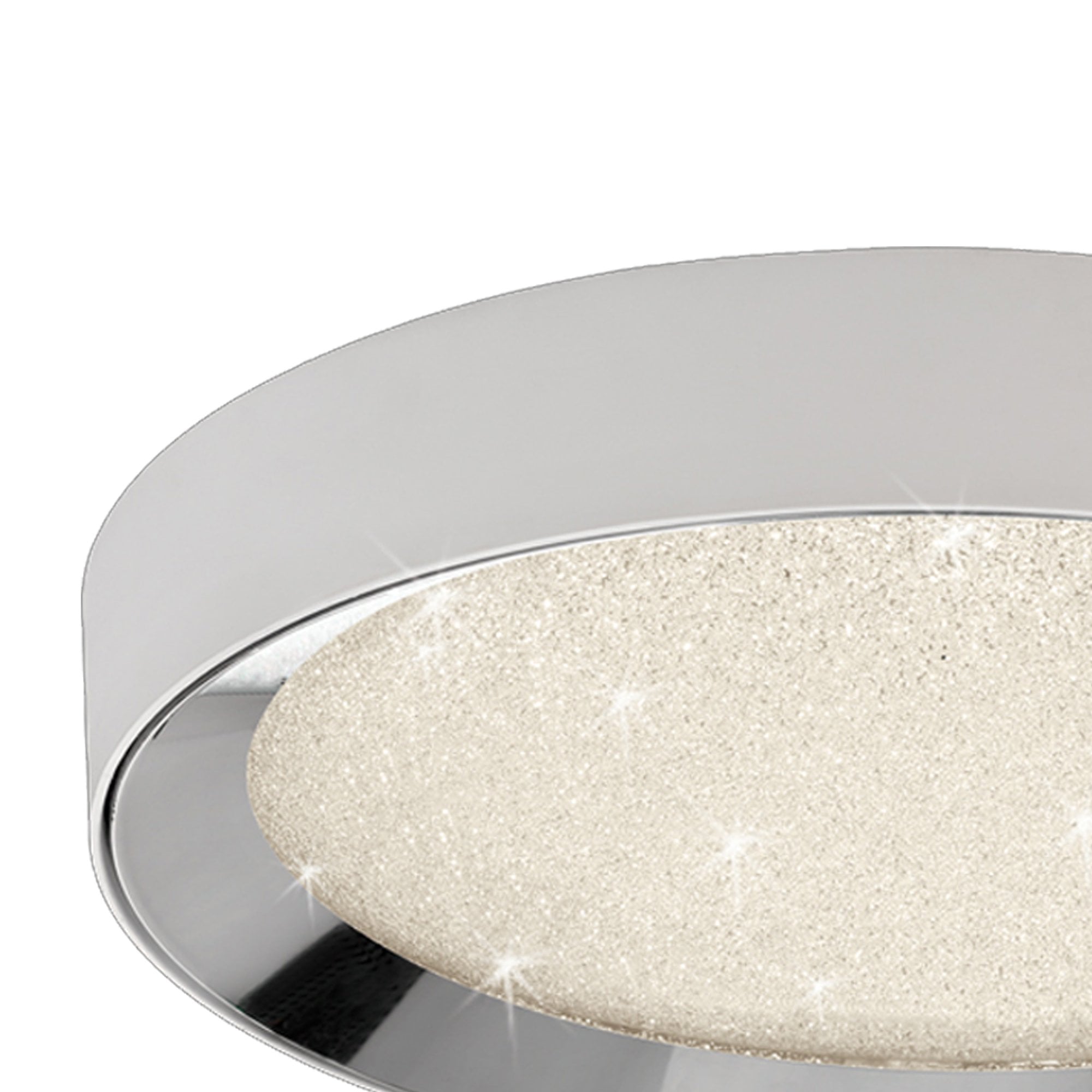 M5922 Male Flush 65cm Round 40W LED -6500K Tuneable Remote Control Chrome / White / Acrylic