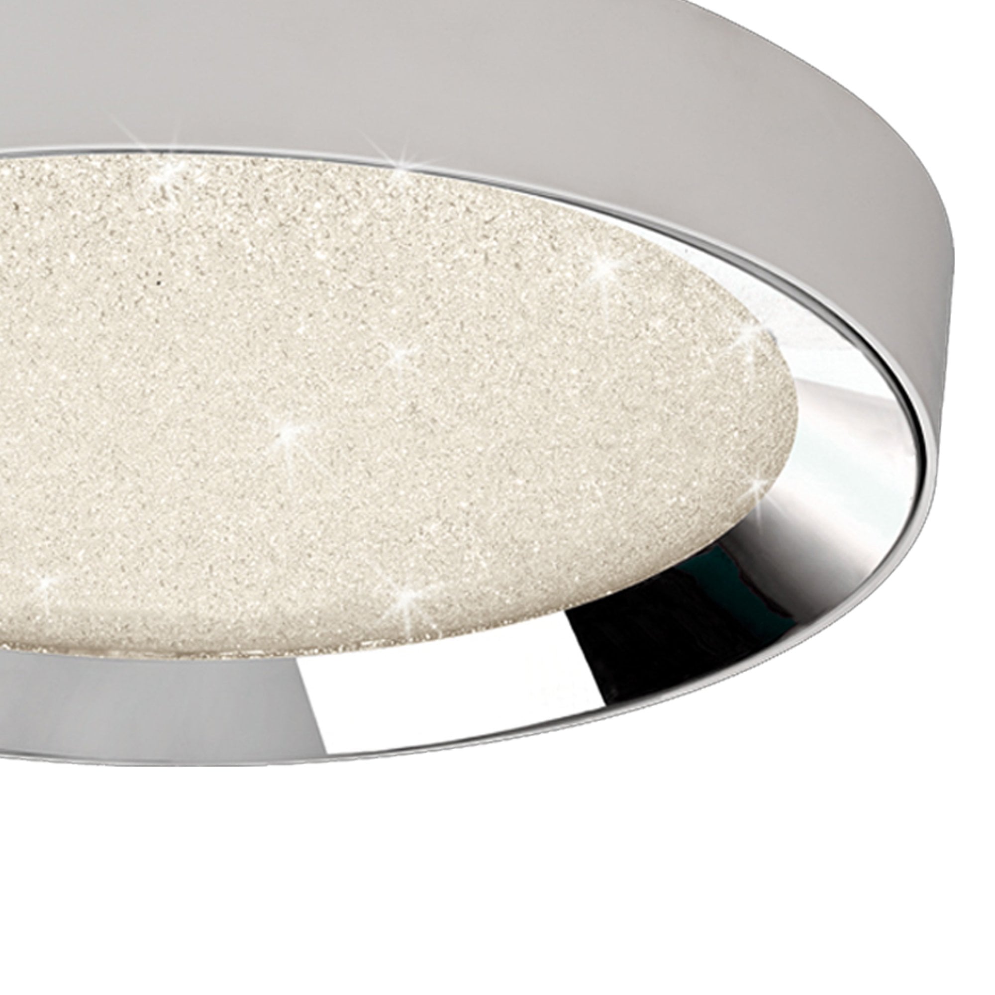 M5922 Male Flush 65cm Round 40W LED -6500K Tuneable Remote Control Chrome / White / Acrylic
