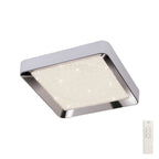 M5921 Male Flush 50cm Square 24W LED -6500K Tuneable Remote Control Chrome / White / Acrylic