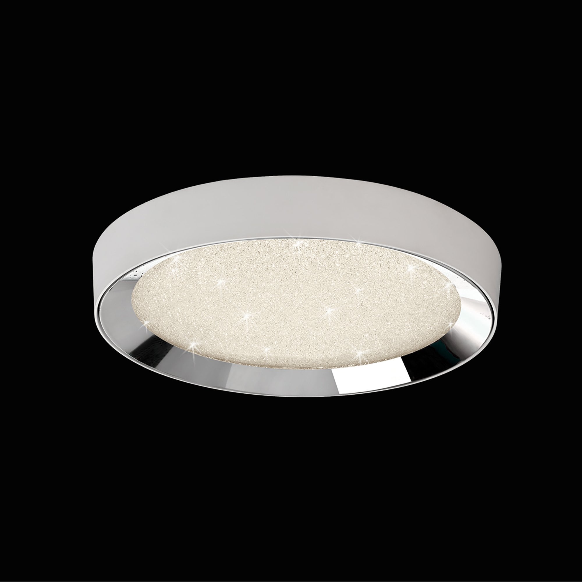 M5923 Male Flush 50cm Round 24W LED -6500K Tuneable Remote Control Chrome / White / Acrylic