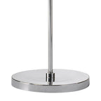 M8474/1 Manhattan Floor Lamp 3 Light Polished Chrome/Frosted Glass Black Patterned Shade