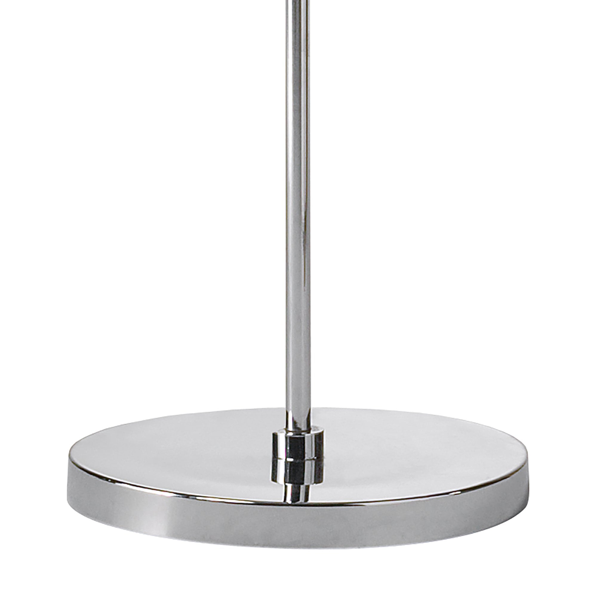 M8474/1 Manhattan Floor Lamp 3 Light Polished Chrome/Frosted Glass Black Patterned Shade