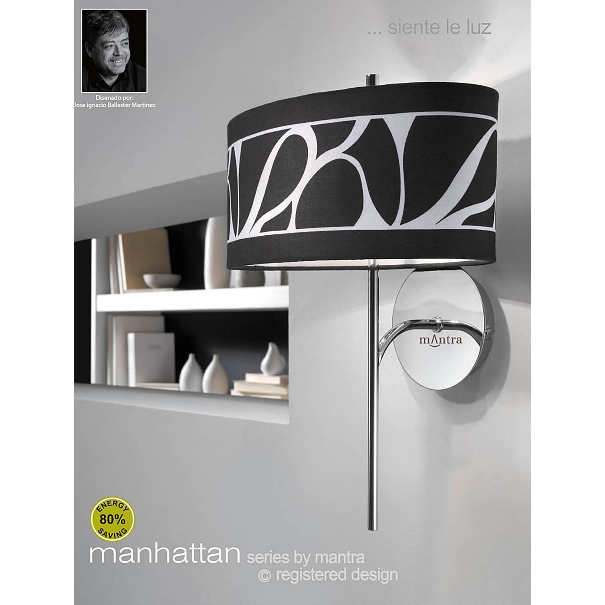 M8468/1 Manhattan Linear Pendant 2 Light Polished Chrome Frosted Glass Black Patterned Shade