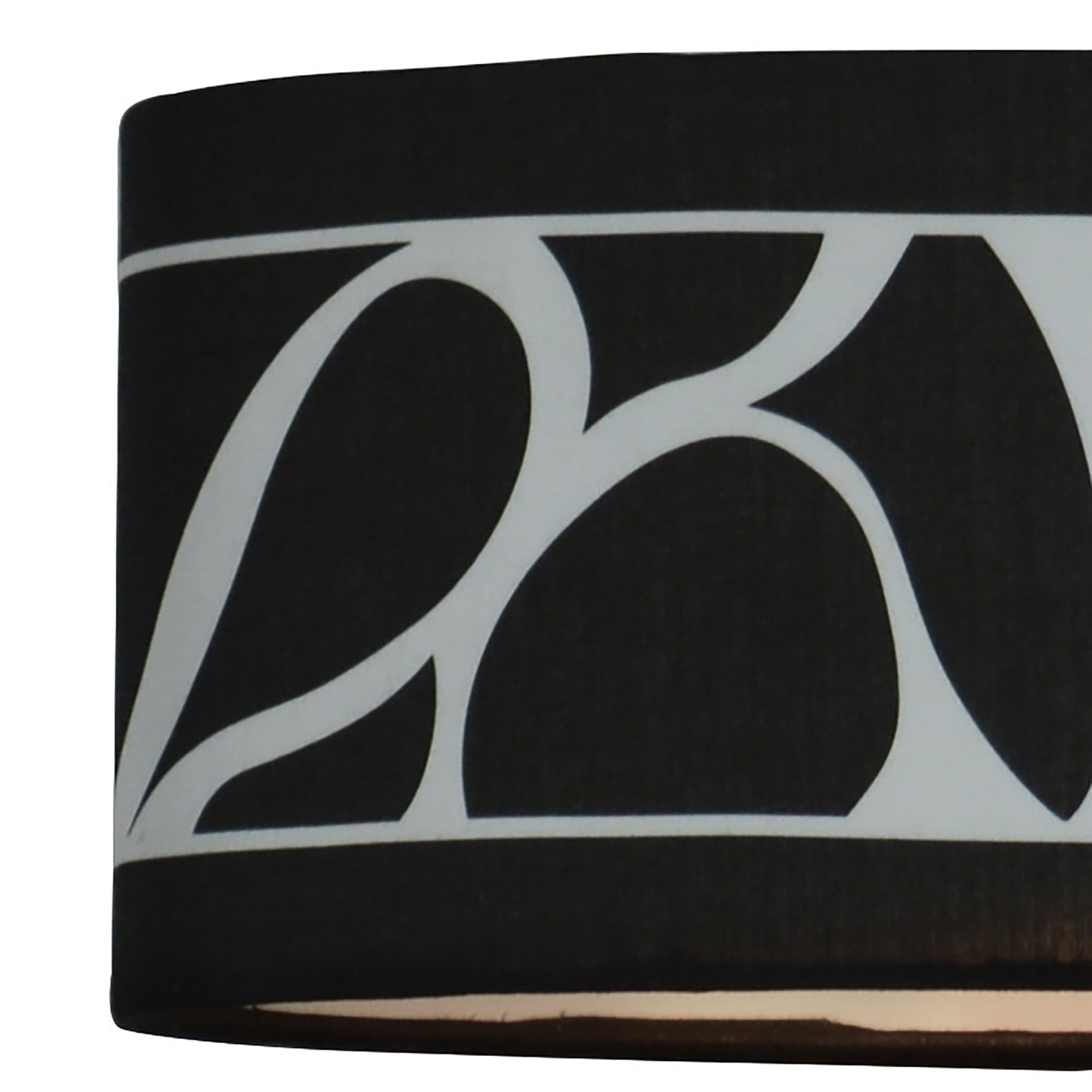 M8466/1 Manhattan Wall Lamp 1 Light E14 Swing Arm Polished Chrome/Frosted Glass Black Patterned Shade