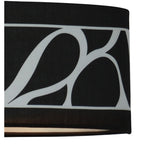 M8466/1 Manhattan Wall Lamp 1 Light E14 Swing Arm Polished Chrome/Frosted Glass Black Patterned Shade