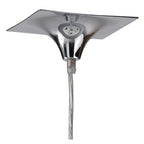 M8470/1 Manhattan Pendant Small 3 Light Polished Chrome/Frosted Glass Black Patterned Shade