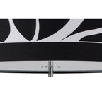 M8470/1 Manhattan Pendant Small 3 Light Polished Chrome/Frosted Glass Black Patterned Shade